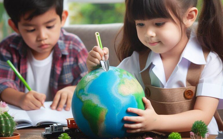 criança, brincar, terra, educaçao