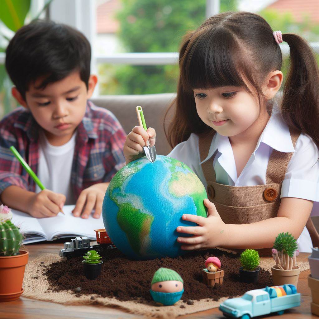 criança, brincar, terra, educaçao